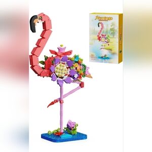 Pink Flamingo Compatible with Lego Animal with Posable Neck and Legs